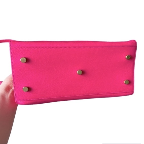 Yves Saint Laurent Monogram Small Cabas Chyc Tote in Fuchsia Pink - Picture 5 of 10